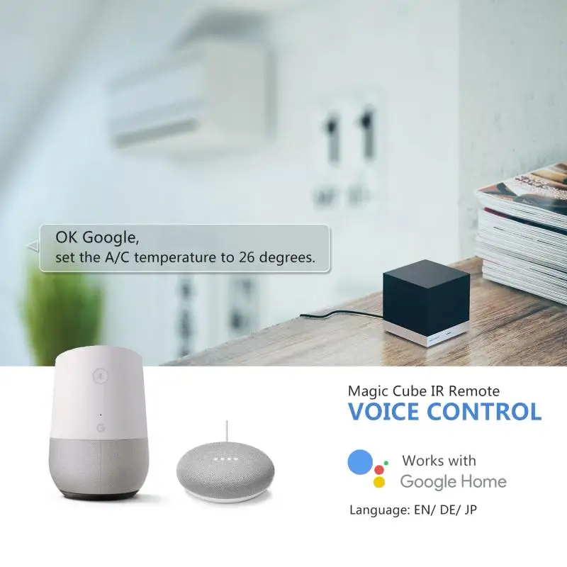 Голосовое управление Alexa и Google Home Orvibo MagicCube XiaoFang WiFi ИК пульт дистанционного
