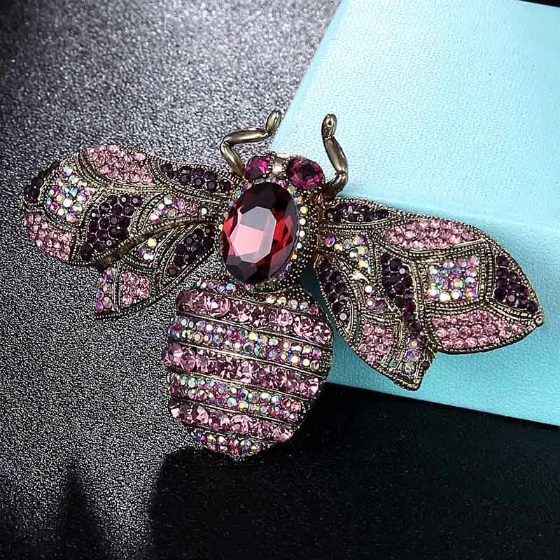 Zlxgirl AliExpress горячая Распродажа большого размера разноцветный кристалл броши в виде пчел букет Женская мода шарф булавки Свадебные шляпы аксессуары