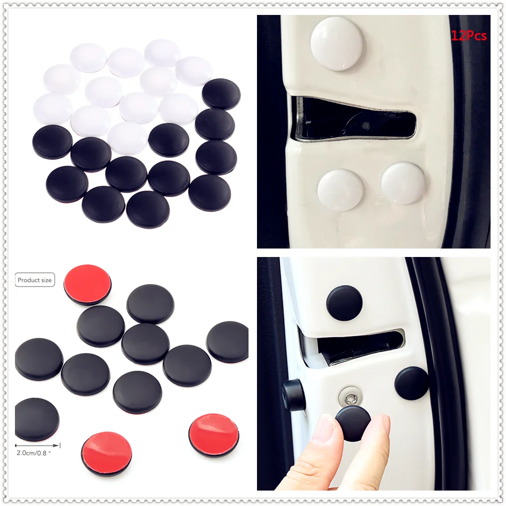 12Pcs black Car Door Lock caps Screw bolt Protector Cover hub For Ford Transit Ranger Mustang Ka Fusion Focus F-150 | Автомобили и
