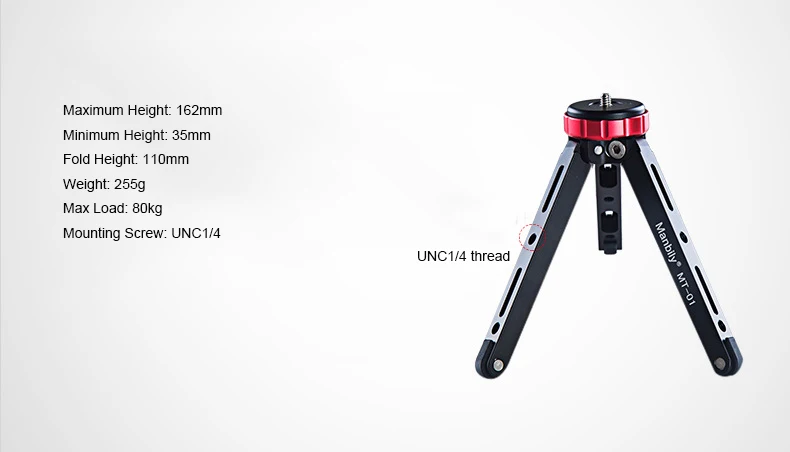 Manbily компактный настольный алюминиевый штатив идеально подходит для