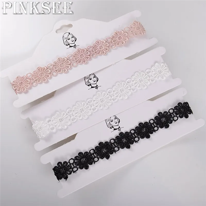 PINKSEE простое стильное милое кружевное ожерелье женское украшение на шею |