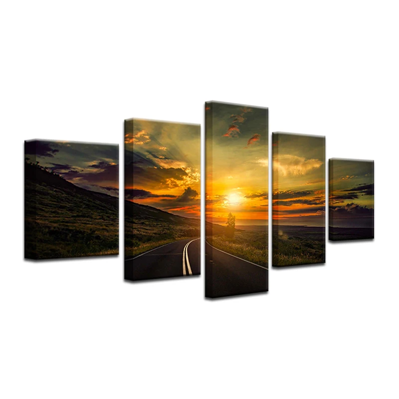 HD печатных страны Eoad на закате масляной живописи Детская комната Декор Принт