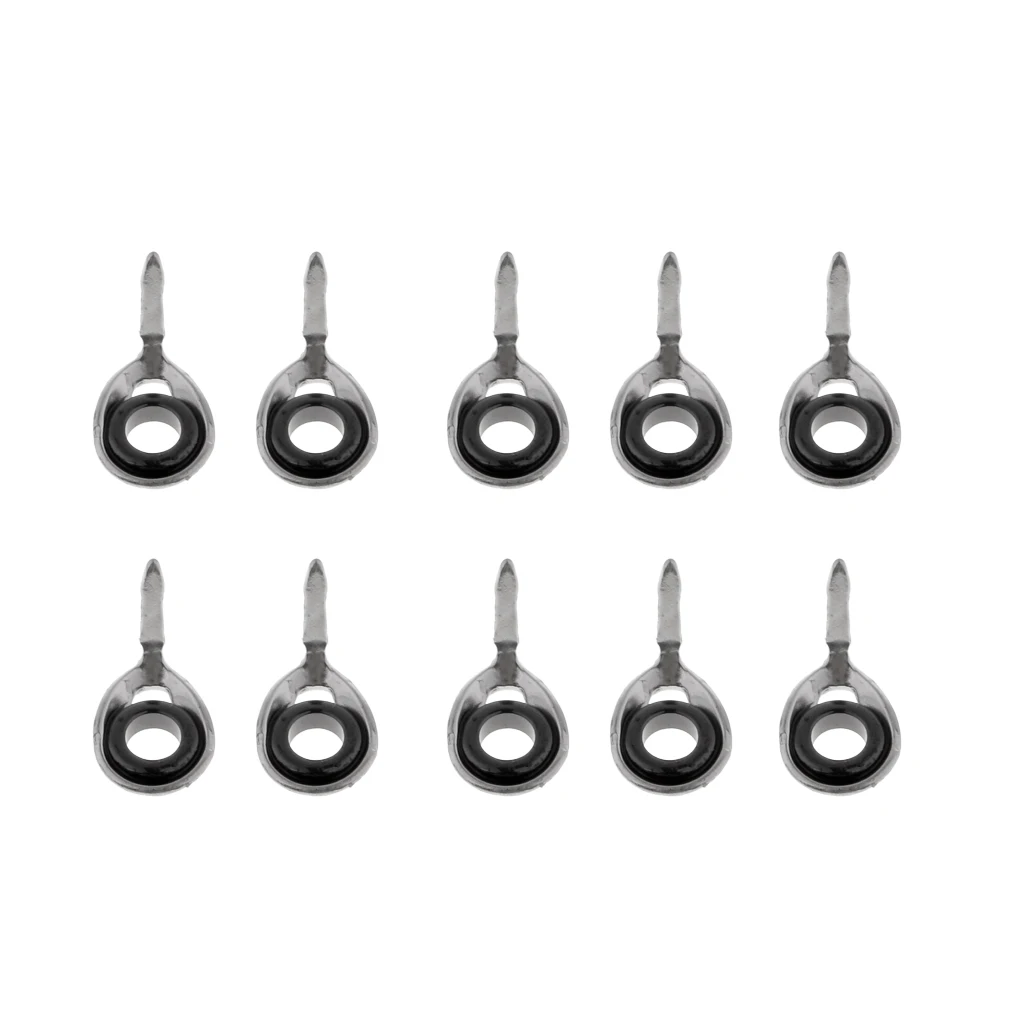 

10 pcs Fishing Rod Guide Eye Top Tip Stainless Steel 304 Guide Line Ring for Fishing Lure DIY Fishing Rod Guide Line Ring