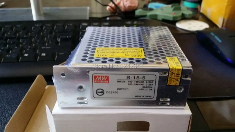 Вход 100-240VAC выход 5VDC 3A 15W Регулируемый импульсный источник питания