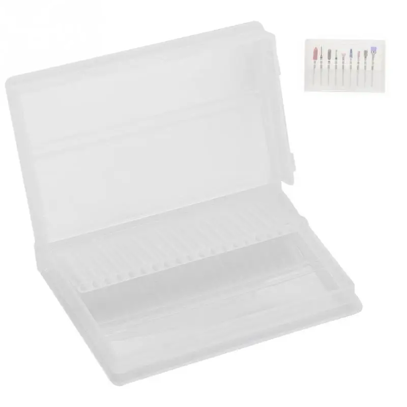 20 Slots Storage Box For Nail Drill Bit Files Holder Container Case Display Organizer Acrylic Manicure Tool | Красота и здоровье