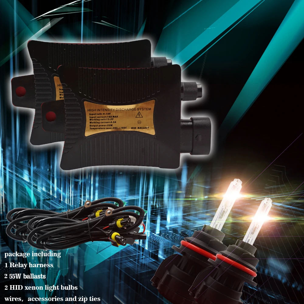LOAUT HID DC сменная фара 9007 12В противотуманная Автомобильная Hi/Lo луч 3000 K 12000 ходовой