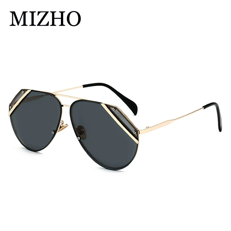 

MIZHO Superstar Tinted Metal Sunglasses Women Brand Designer Pilot High Quality UV Protector Sun Glasses Gradient Pink Aviador