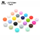 LOFCA 15 шт. Abacus, силиконовые бусины для прорезывания зубов, ювелирные изделия для прорезывания зубов, соска, оральное искусственное ожерелье, браслет, игрушка, не содержит Бисфенол А, для кормления