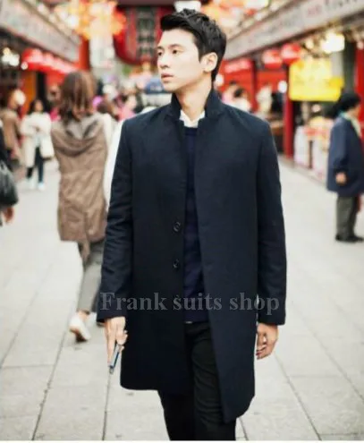 

На заказ 2017 новое поступление дизайнерское зимнее Мужское пальто средней длины шерстяное пальто мужское деловое повседневное однобортное шерстяное пальто