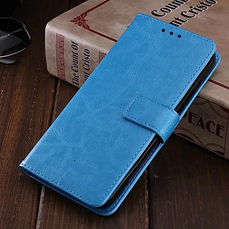 Blue Кожаный флип-кошелек чехол для телефона для huawei P Smart P20 Lite mate 20 Lite P10 mate 10 Y5 II P8 Lite P9 P20 P30 Pro Y6 - Цвет: Blue