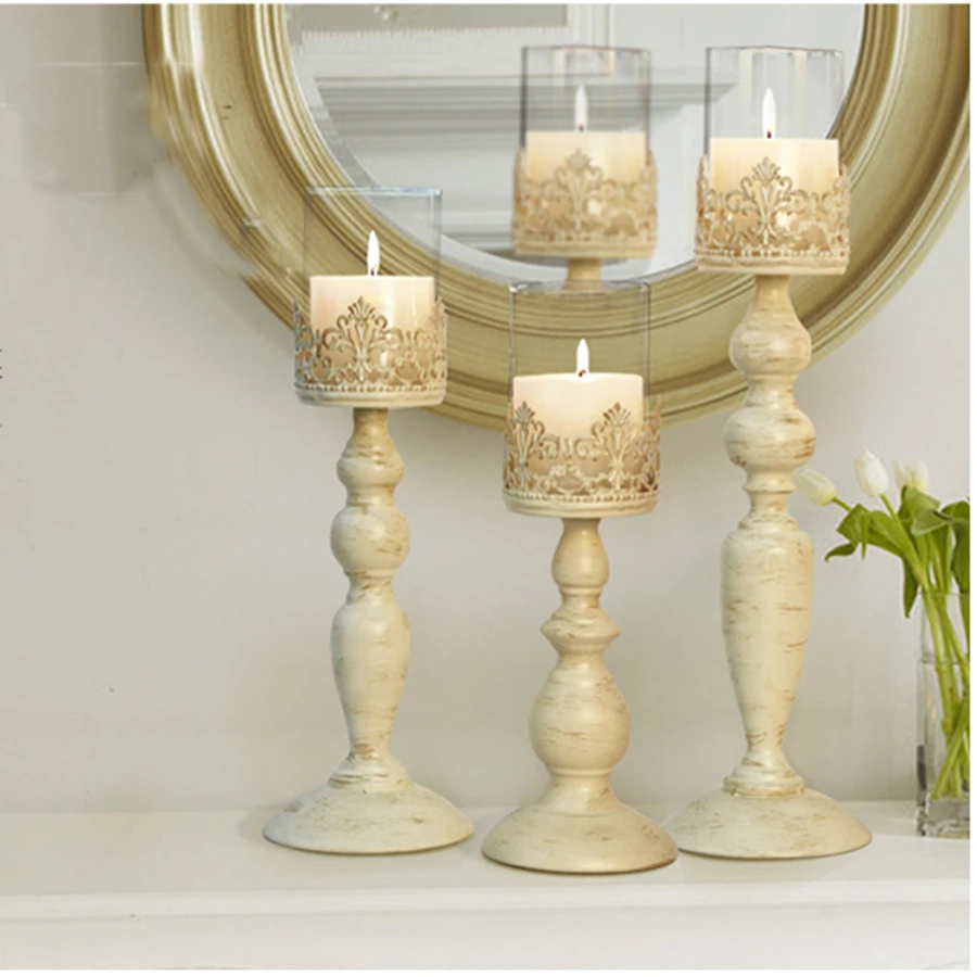 Современный черный подсвечник из металлического стекла большой скандинавский