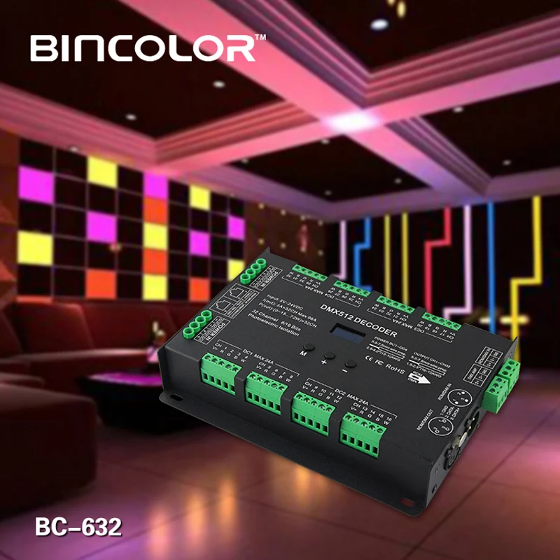 Новый 32 канала СИД DMX декодер DC 5V 24V Вход 3A * 32CH 96A 2304W Выход RGB/RGBW полосы DMX512 Slave