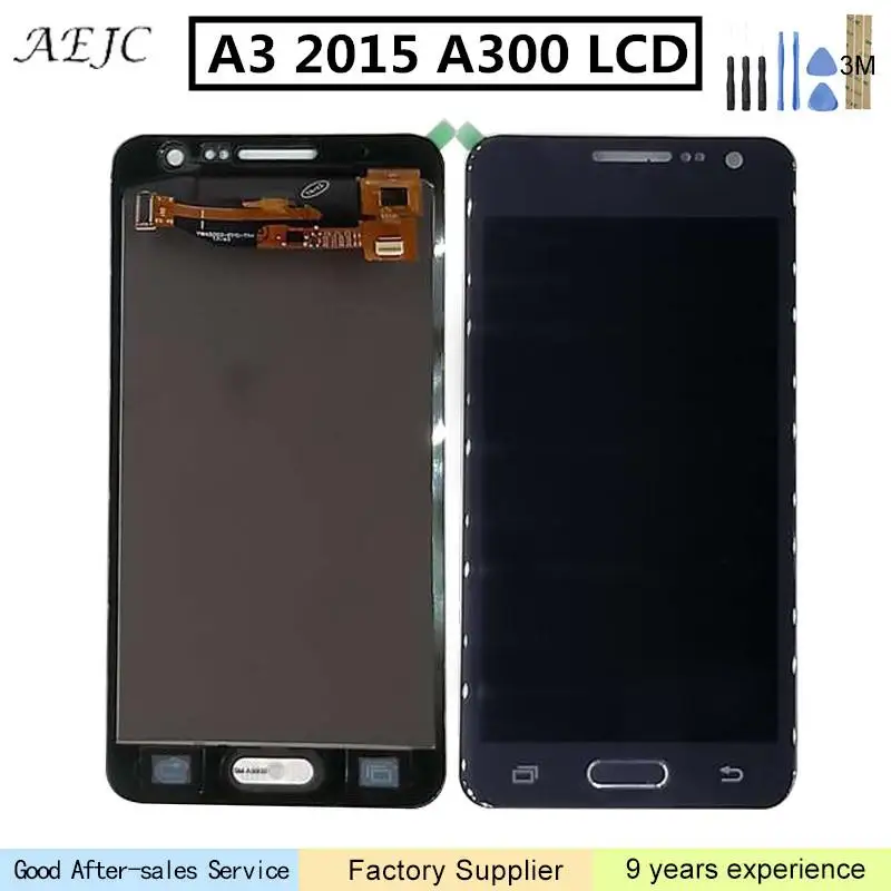 Яркость можно настраивать для samsung A3 2015 ЖК дисплей Дисплей A3000 A300 A300X A300F Сенсорный