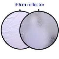 cy 1230cm 2in1 white and silver photo studio reflector handhold multi collapsible portable disc light reflector for photograph