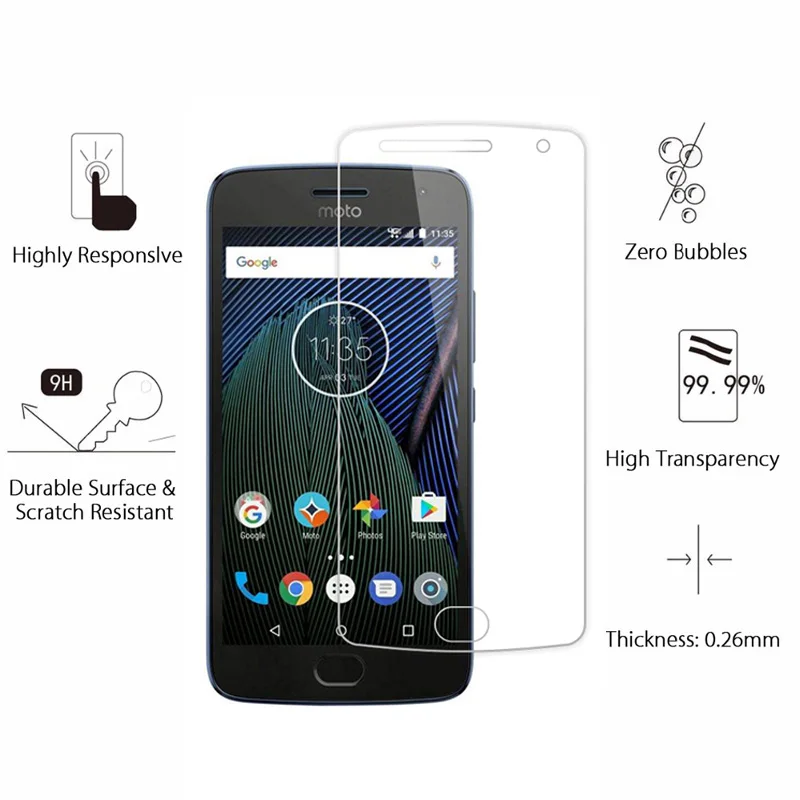 2 шт. tolifeel закаленное Стекло для Motorola Moto G5S плюс Экран защитная пленка 9 H 2.5D