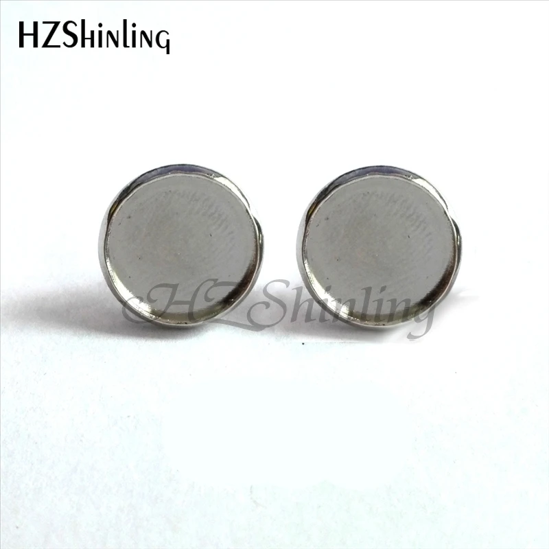 

NES-0056 White Wolf Earrings Wolf Howling at the Moon Ear Studs Wolf Jewelry Stud Earrings For Woman Men HZ4