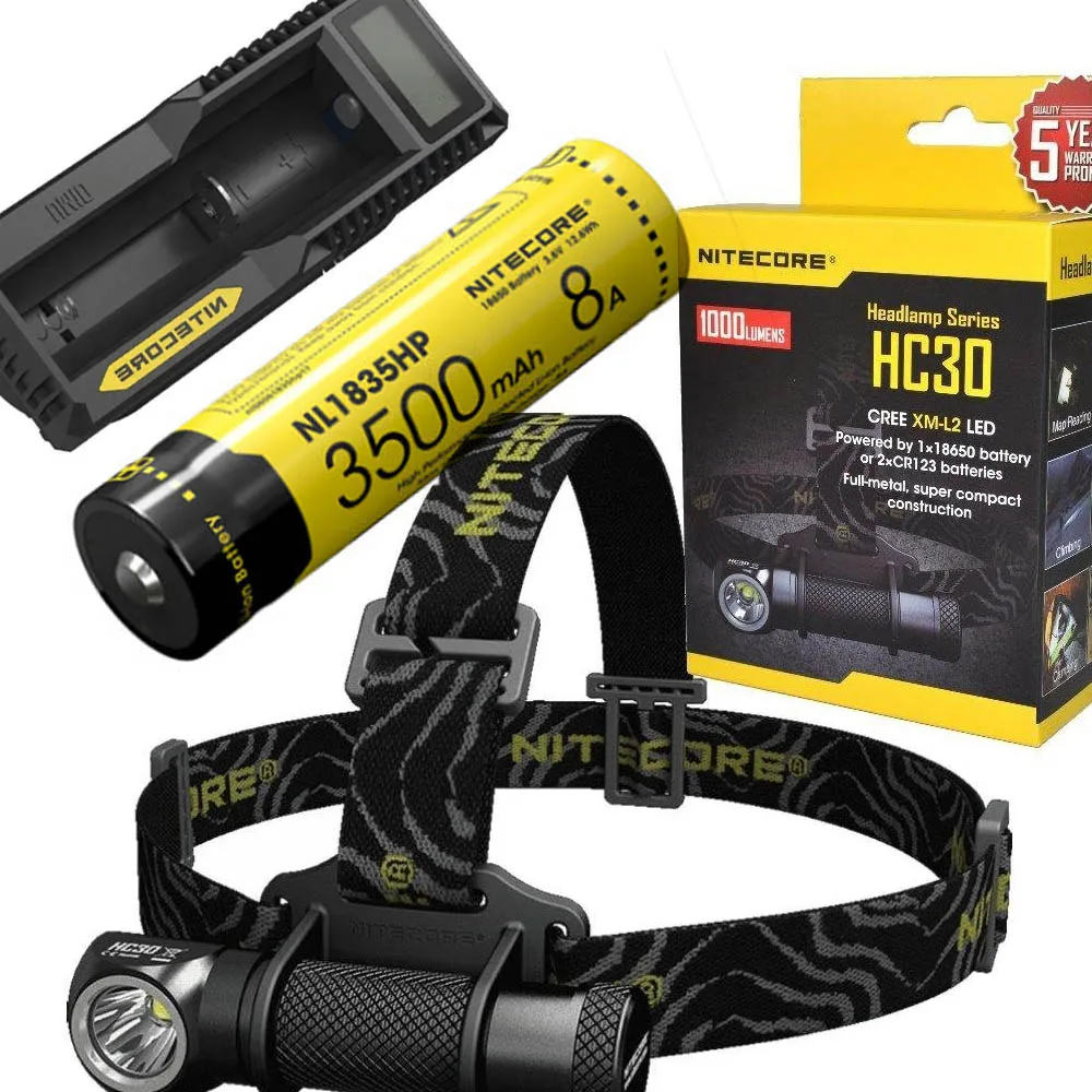 HC30 NL1835HP UM10 NITECORE HC30 HC30W головной светильник CREE XM-L2 U2 светодиодный Макс 1000ЛМ головной светильник дальность луча 162 М головной светильник наружный налобный фонарь - Испускаемый цвет: HC30 NL1835HP UM10