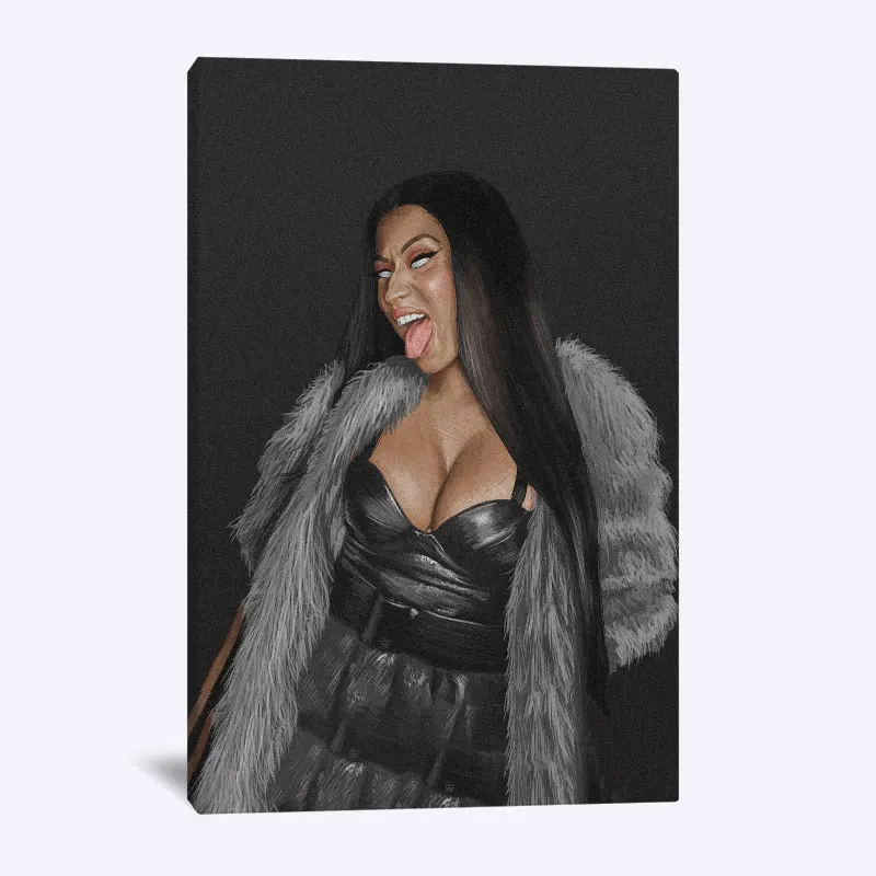 Nicki Minaj современный черный белый портрет модное настенное искусство рамка