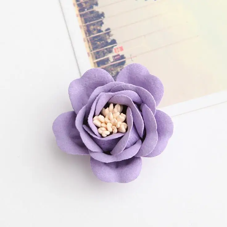 5 шт./лот 4 см DIY ткань цветок Моделирование Камелия цветок украшение цветок для DIY аксессуары