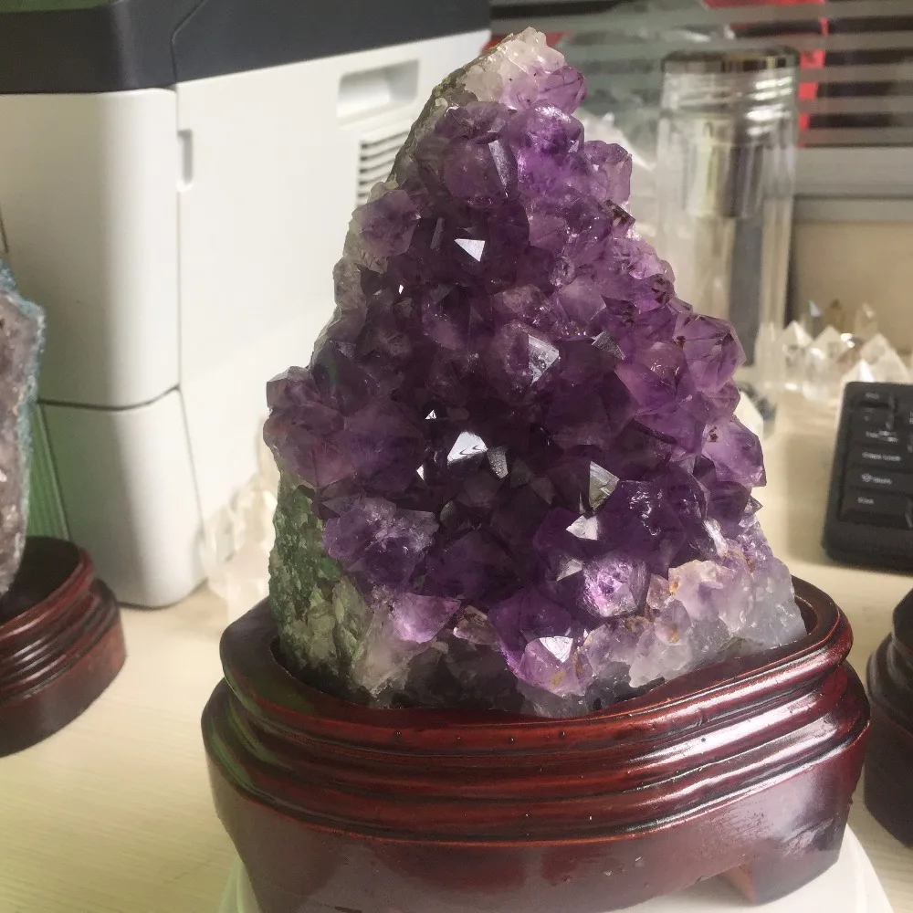 A2-1. 1 кг красивая КВАРЦЕВЫЙ Purply аметистовый геодезический с лечебным действием, образцы точек образец кварца с украшением в виде кристаллов Feng shui продукты
