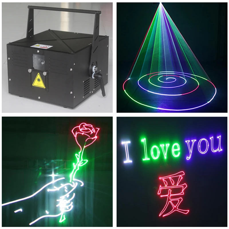 Бесплатная доставка 5 Вт RGB анимационный лазерный свет с высокоскоростным