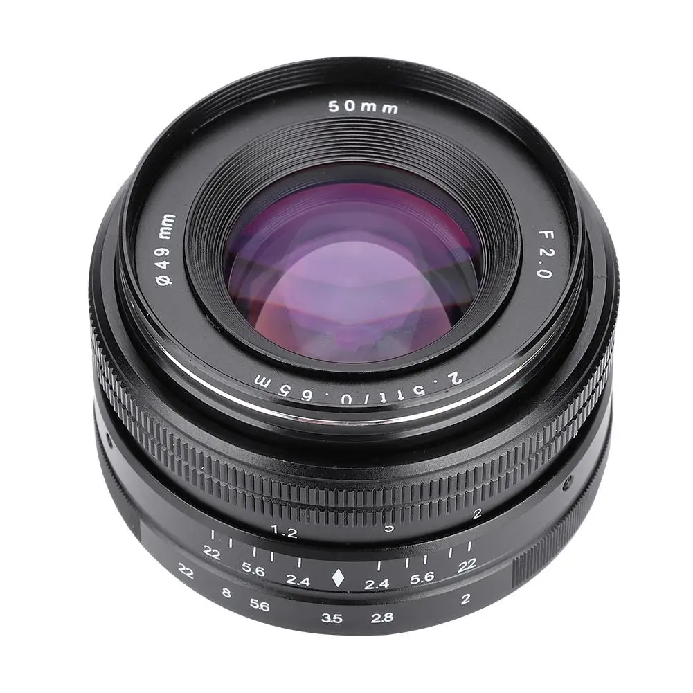 50 мм F2.0 Большая диафрагма ручной фокус APS-C объектив для камеры EOS-M для sony-E для M4/3 для Fuji-X для Nikon-Z крепление