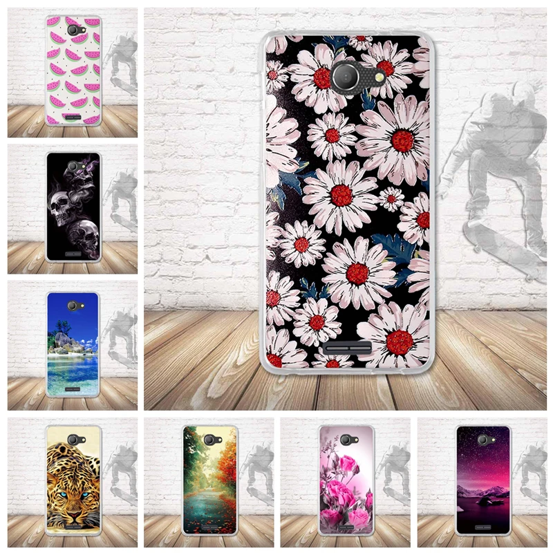 Роскошный чехол для телефона Alcatel Flash Plus 2 мягкая задняя крышка из ТПУ с рисунком 5
