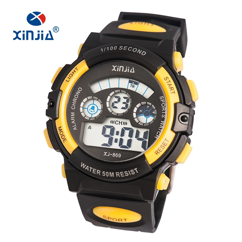 Новый синьцзя модные studetn LED Dgital спортивные часы для детей Повседневное woment Для