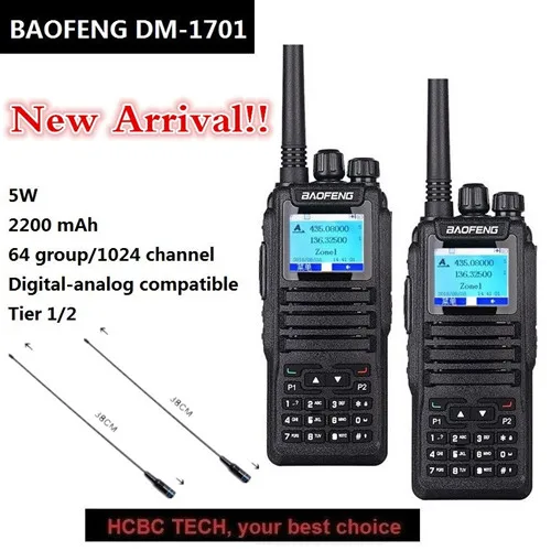 add antenna Новое поступление Baofeng DM-1701 DMR цифровая рация UHF VHF Мобильный приемопередатчик питьевой CB радио совместимый Motolora Tier I/II - Цвет: add antenna