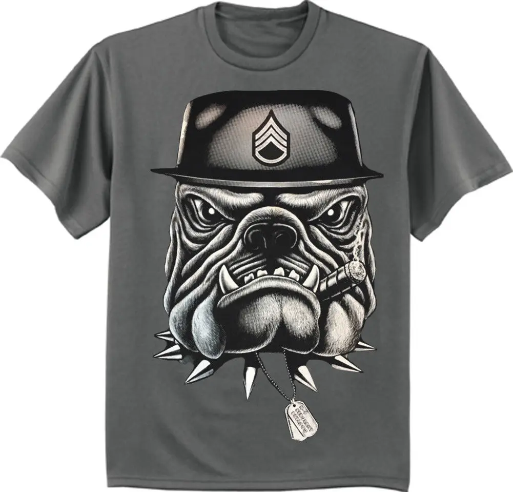 t-shirt bulldog army marines graphic tee king size mens men gear Cartoon t shirt Unisex New Fashion tshirt free shipping |