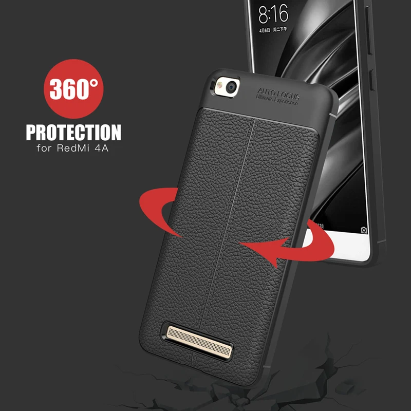 NFH Ретро мягкий силиконовый кожаный чехол 360 для Xiaomi Redmi 4A полное заднее покрытие чехол на Xiaomi Redmi 4A тонкий ударопрочный чехол