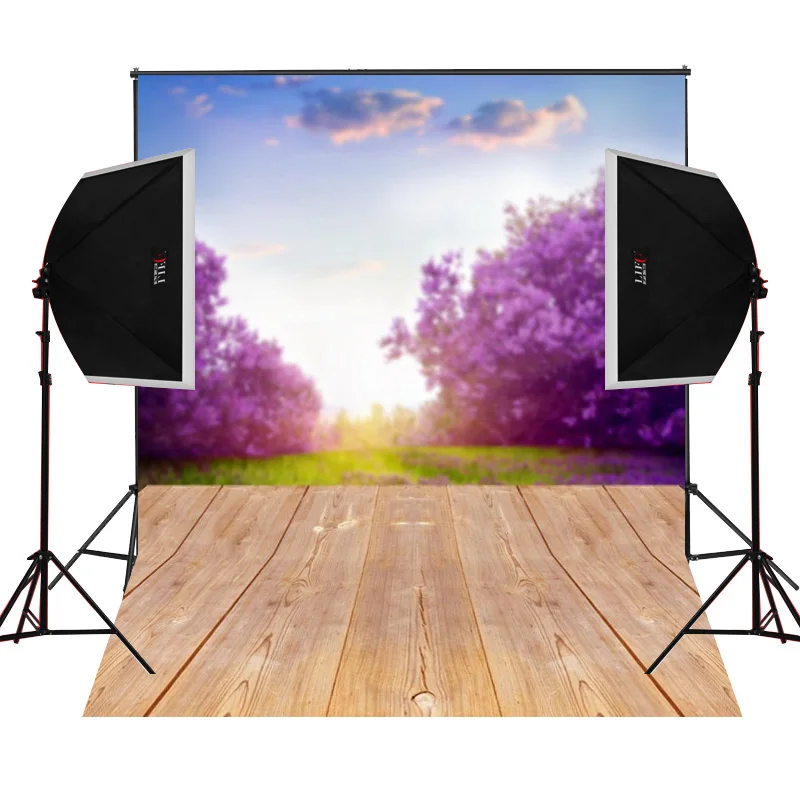 Виниловый фон для студийной фотосъемки с изображением фиолетового дерева