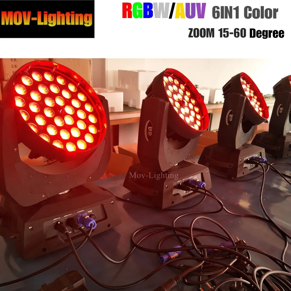 Профессиональный Lyre 36x18 Вт RGBWA UV 6-в-1 Zoom DMX сценическое освещение | Лампы и