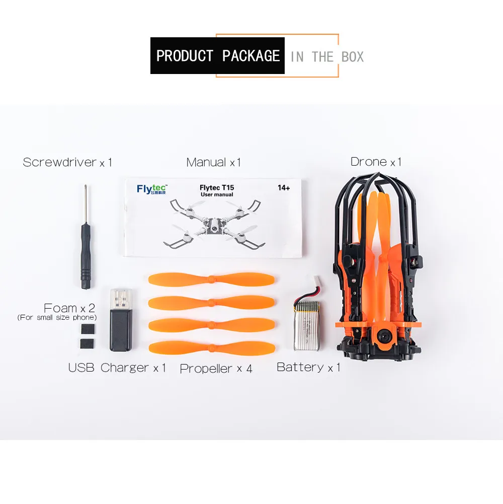 Flytec T15 дрона с дистанционным управлением складной 0.3MP Wi Fi Камера Квадрокоптер 2 4G
