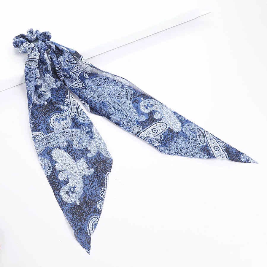 Floral 21 Haimeikang весенние галстуки-бабочки для волос резинка для волос конский хвост веревка для волос для женщин треугольный цветочный принт Эластичные аксессуары, ленты для волос - Цвет: Floral 21