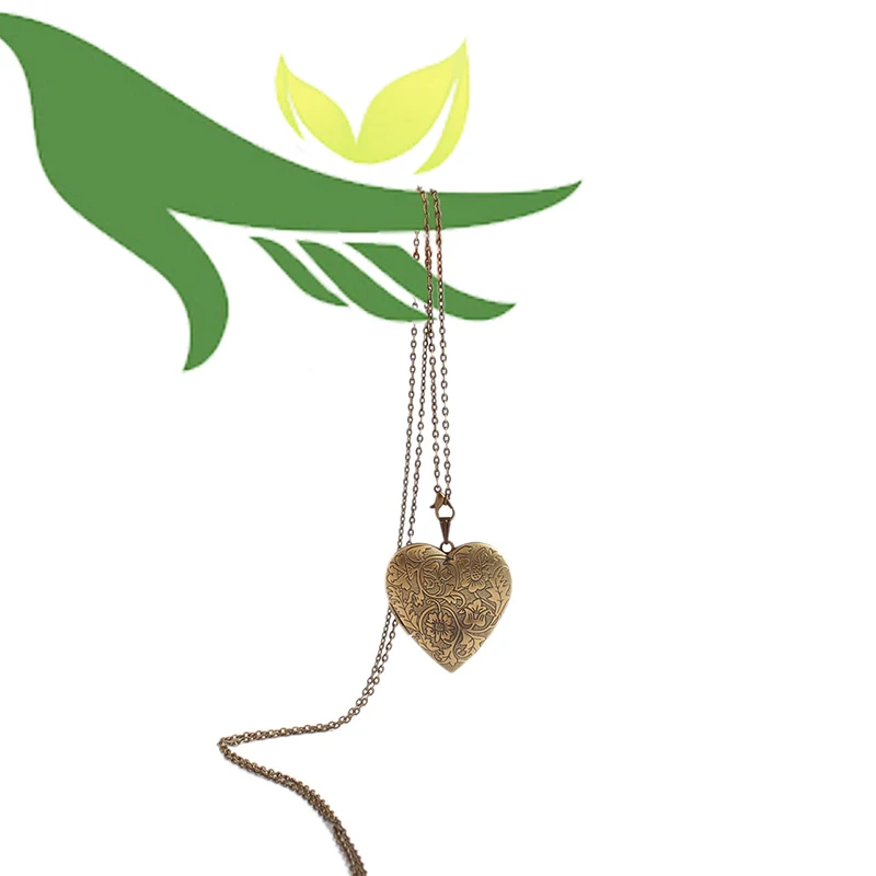 Ожерелье с кулоном в виде сердца подвеска металлическая медная Золотая