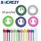 10 шт.лот 1 м2 м оплетка нейлоновый micro usb зарядными шнурами мини usb для быстрой зарядки и приятный для samsung galaxy xiaomi htc lg android телефон