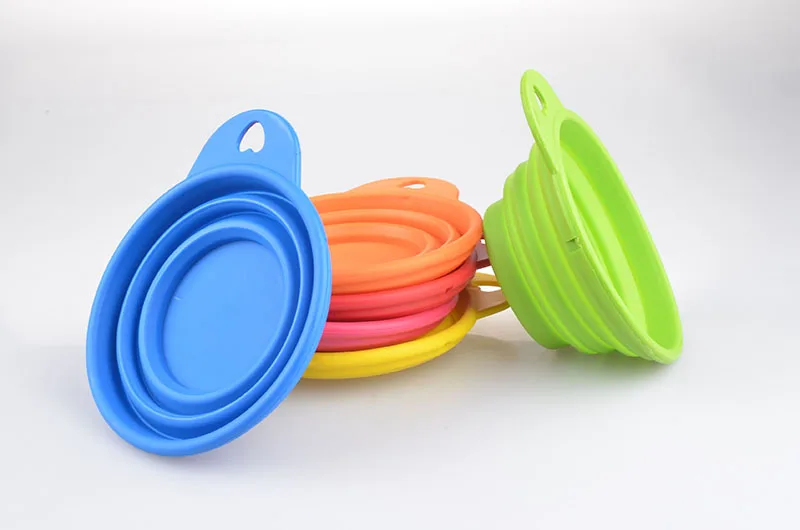 Новые продукты для домашних животных силиконовая складывающаяся миска