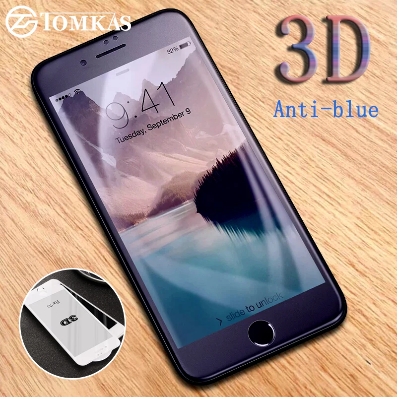 3D стекло Tomkas для iPhone 6 6s 7 защитная пленка полное покрытие Защита экрана Plus
