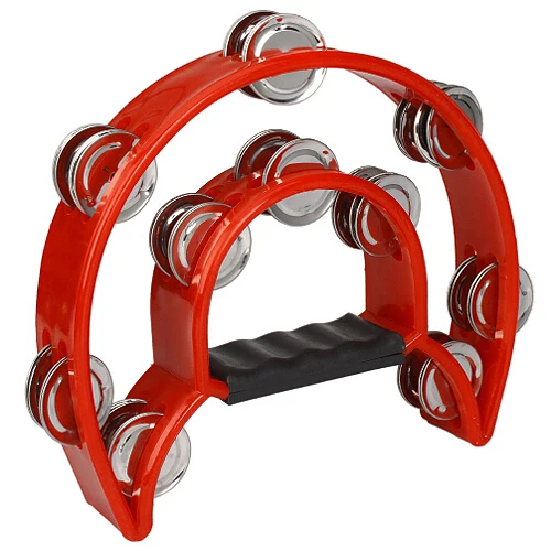 Шьет ручной бубен двухрядный металлический Jingles перкуссия красный|percussion