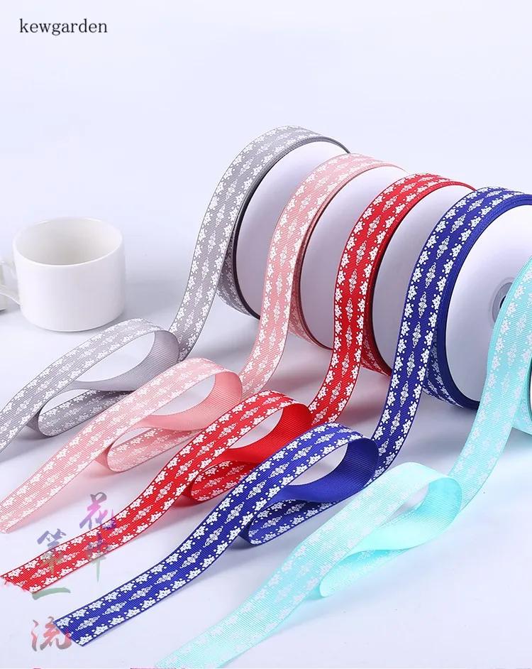 Kewgarden оптовая продажа печатных Grosgrain ленты 25 мм 1 &quotвручную изготовленная лента DIY