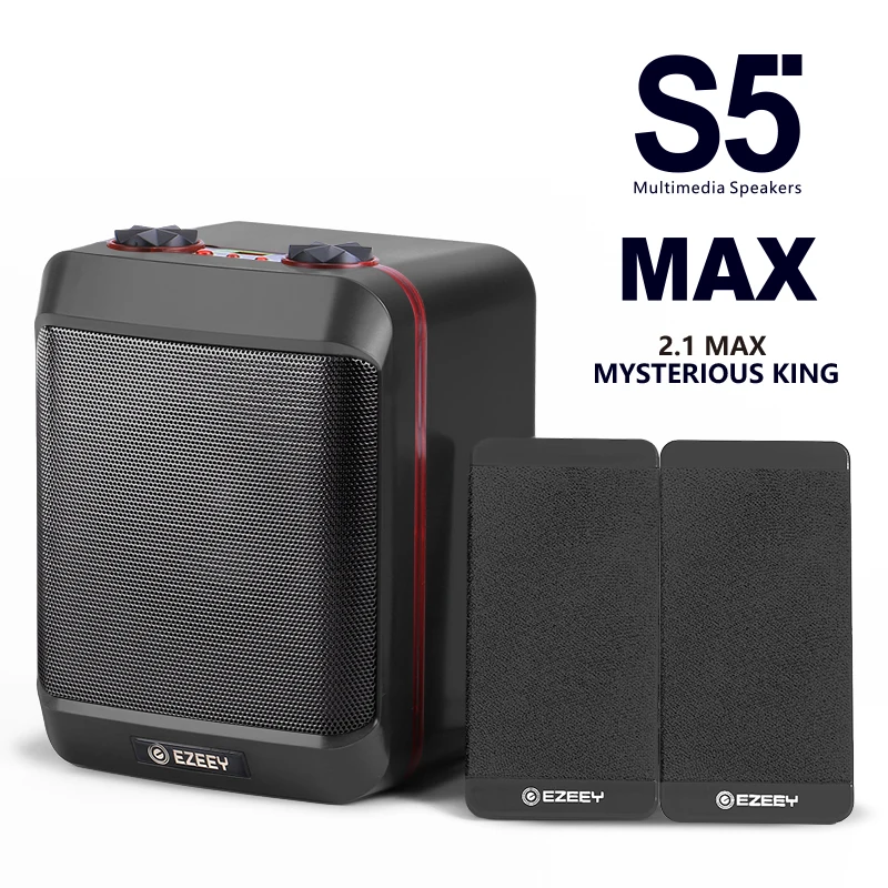 EZEEY S5-MAX - USB 3.5mm 2.1 Heavy Bass Speaker for Desktop Laptop Notebook Tablet FM Radio SmartPhones PC | Электроника
