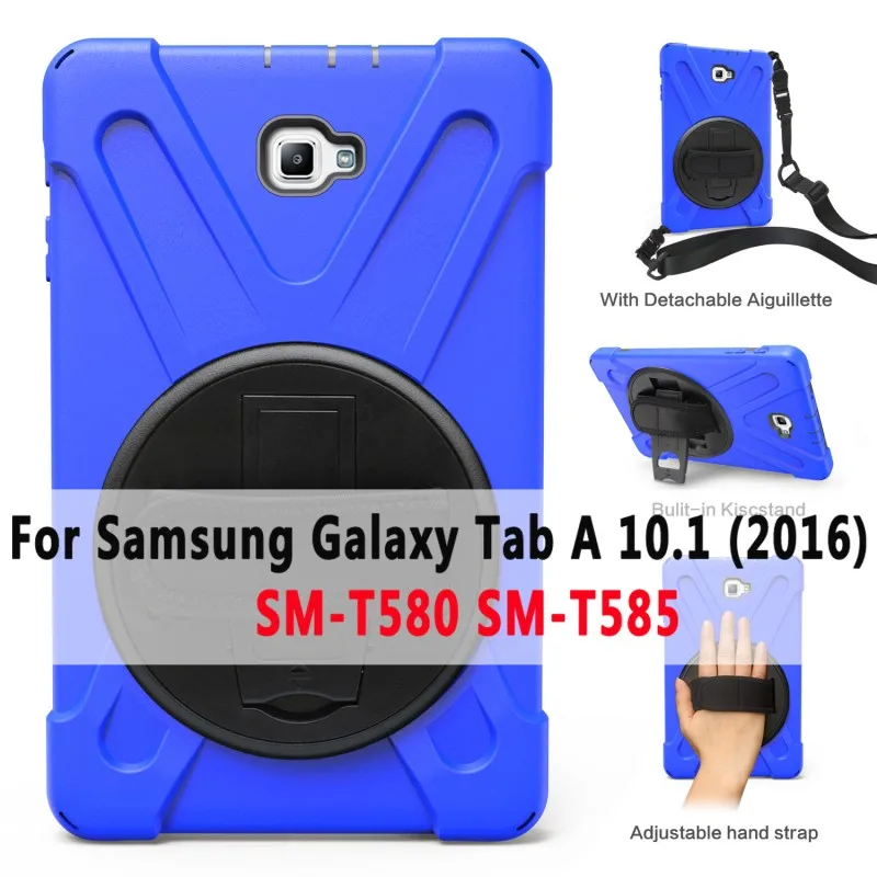 SM-T580 Case Вращающийся ручной плечевой ремень чехол для samsung Galaxy Tab A A6 10,1 T585 T580 T580N T585N T510 T515 SM-T510 чехол Funda - Цвет: SM-T580 Case