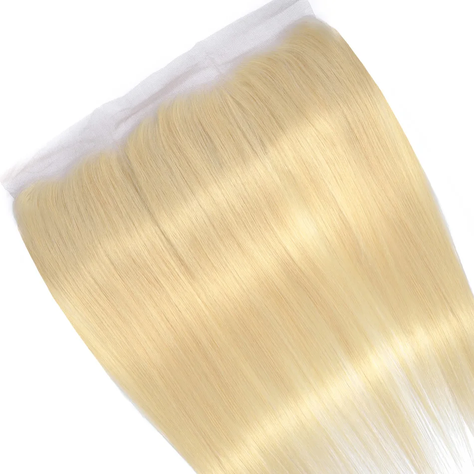 Mifil 613 блонд перуанский прямой фронтальный Remy человеческие волосы уха до уха Кружева Фронтальная Закрытие Швейцарский 13x4 Кружева Фронтальная Закрытие