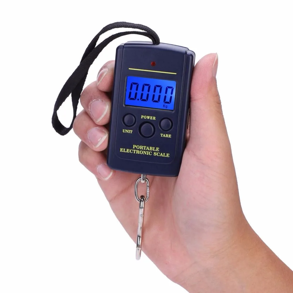 40kg Mini Digital Scale for Fishing Luggage Travel Weighting Steelyard Hanging Electronic Hook Scale Fishing Weight Tool