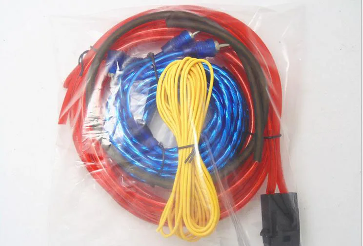 60W 4m length Professional Car Audio Wire Wiring Amplifier Subwoofer Speaker Installation Wires Cables Kit | Обустройство дома