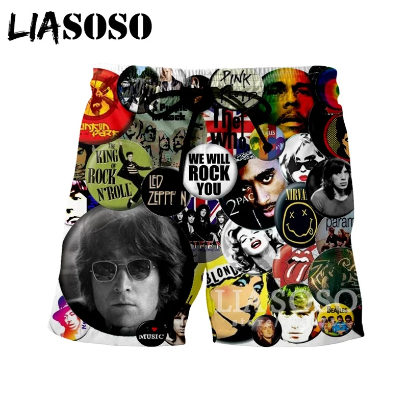 LIASOSO летние новые модные мужские и женские шорты с 3D принтом Аниме Коллекция