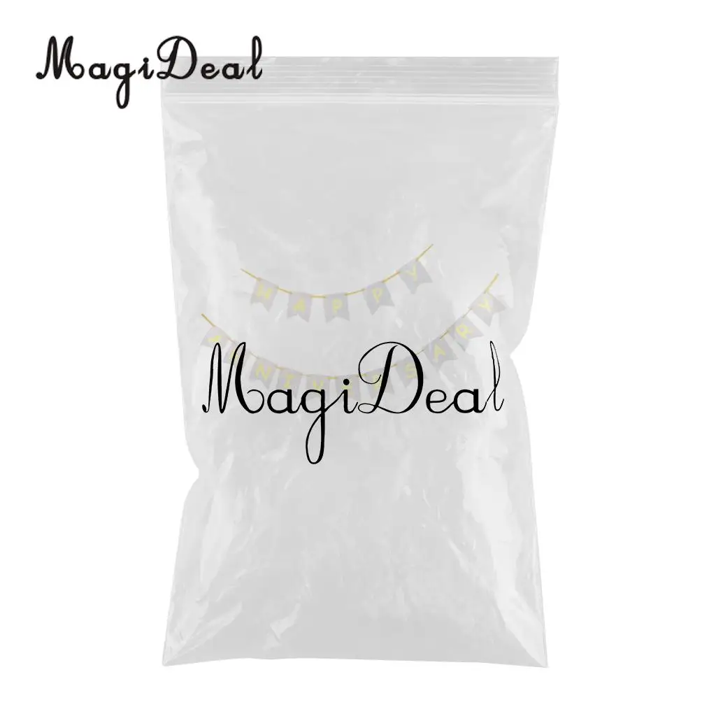 MagiDeal Happy Anniversary бумажный баннер знак гирлянды домашние подвесные украшения для