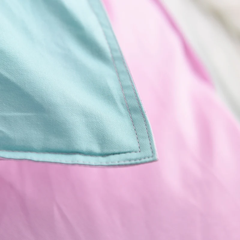 Мода Чистый зеленый розовый домашний пододеяльник 100% хлопок стеганое одеяло