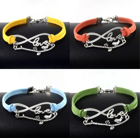 1pc infinity handmade bracelet Vintage Animals Antique Silver rope hotsell Charms Infinity Bangles Leather Bracelet 6389-6392 | Украшения и